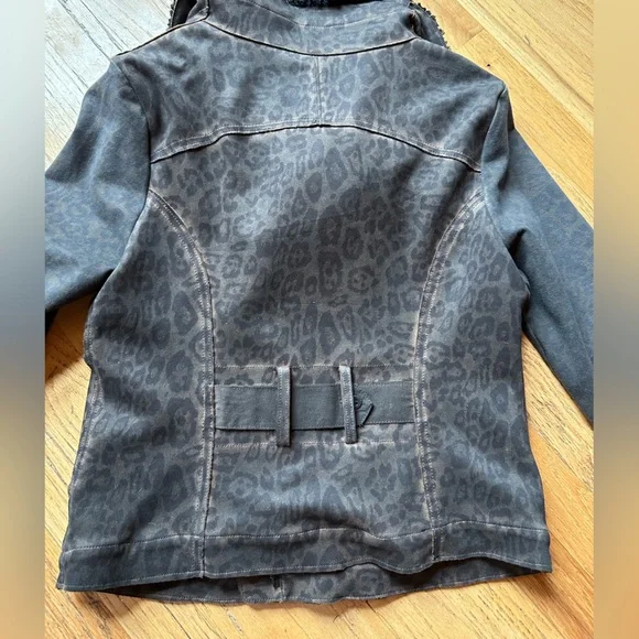 Anthropologie Marrakech Leopard Print Moto Jacket Removable Sherpa Collar - Picture 12 of 12